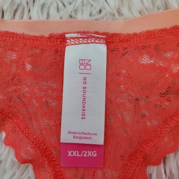 NEW Plus Size 2X Pink Lace Thong - Picture 4 of 5